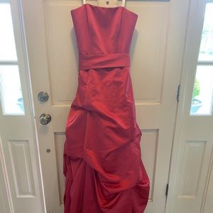 David's Bridal Strapless Formal Dress